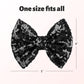 Lanmerry Hair Clip For Girls, 5 Inches Sequins Large Bow With Alligator Clip For Bows Hair Accessories, Black