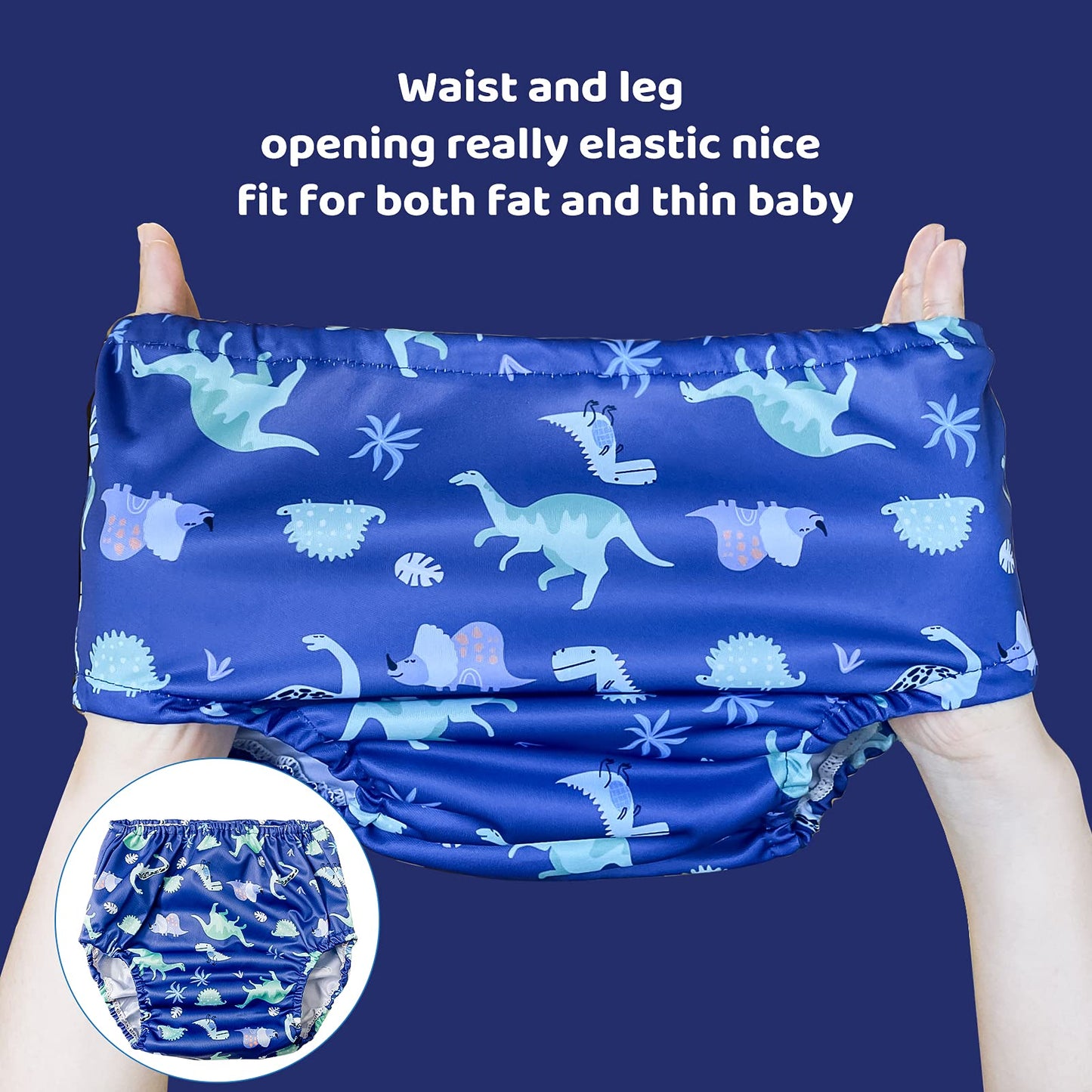 BISENKID Waterproof Swim Diaper Cover for Plastic Training Pants for Toddlers Good Elastic Rubber Swim Diaper Cover for Plastic
