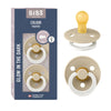 Bibs Pacifiers | Natural Rubber Baby Pacifier | Set Of 2 Bpa-Free Soothers | Made In Denmark | Vanilla Night | Size 0-6 Months