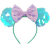 Mado Mermaid Blue Hairband With Ears For Women Girls Princess Dress Accessories Decorations Party (Mermaid 02)