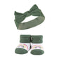 Hudson Baby Baby Girls' Headband And Socks Giftset, Purple Green Yellow, One Size