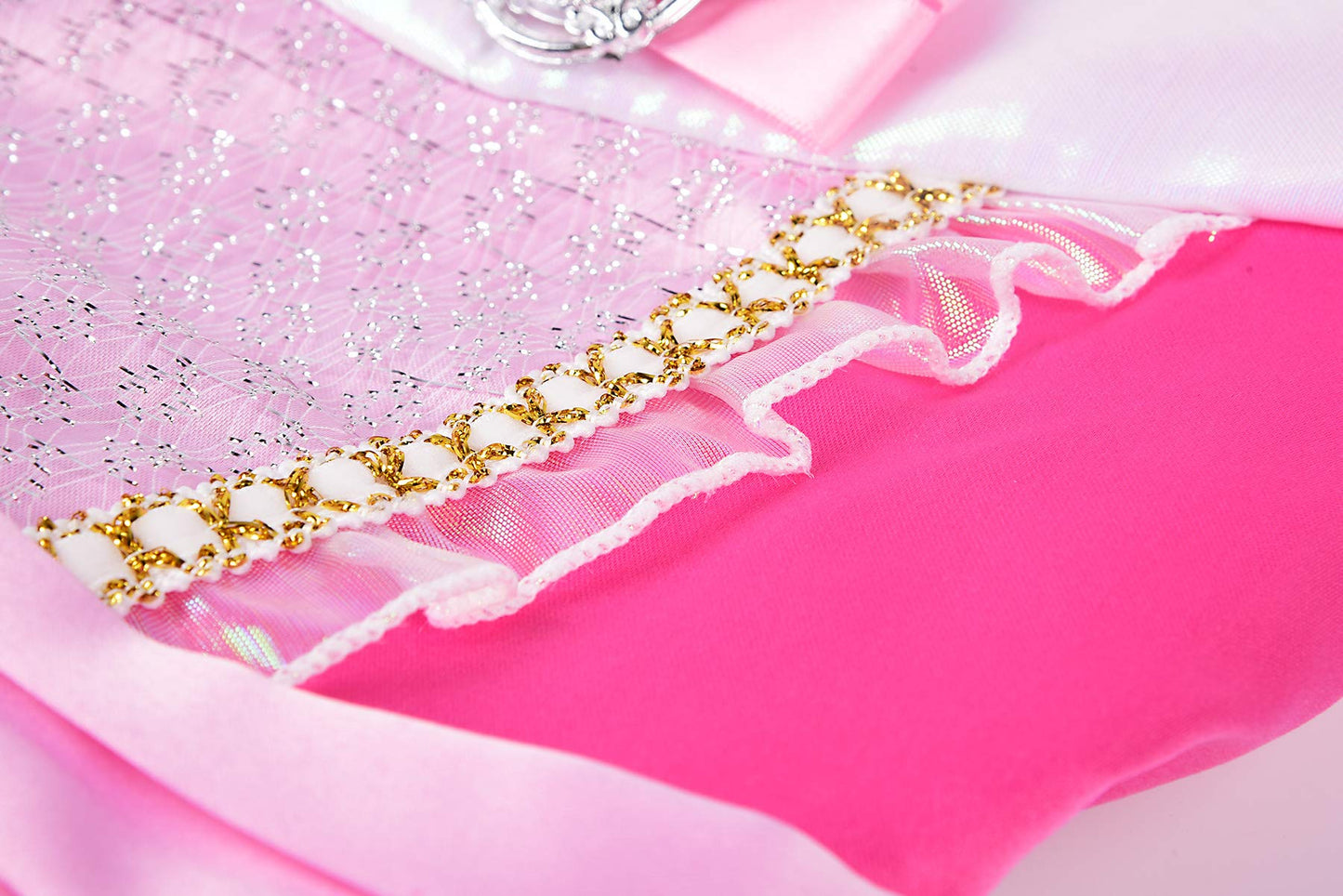 Jerrisapparel Girls Princess Costume Dress Pageants Party Fancy Dress (Pink With Accessories, 3T)