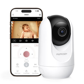 Momcozy Smart WiFi Baby Monitor, APP Control Baby Monitor with Camera & Audio, Danger Zone Alert, Motion & Cry Detection, 1080P 