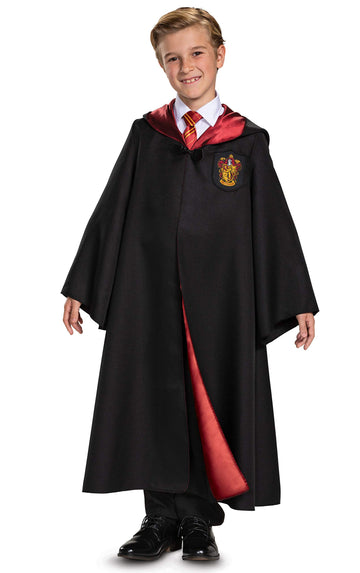 Disguise Harry Potter Gryffindor Robe Deluxe Childrens Costume Accessory, Black & Red, Kids Size Large (10-12)