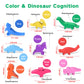 FFTROC Montessori Toys Gifts for 2 3 4 Year Old Boys - Wooden Stacking Dinosaur Toys for Kids 2-4 3-5, Toddler Boy Gifts, Birthd
