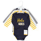 Hudson Baby Unisex Baby Cotton Long-Sleeve Bodysuits, Hola Ladies 5-Pack, Newborn