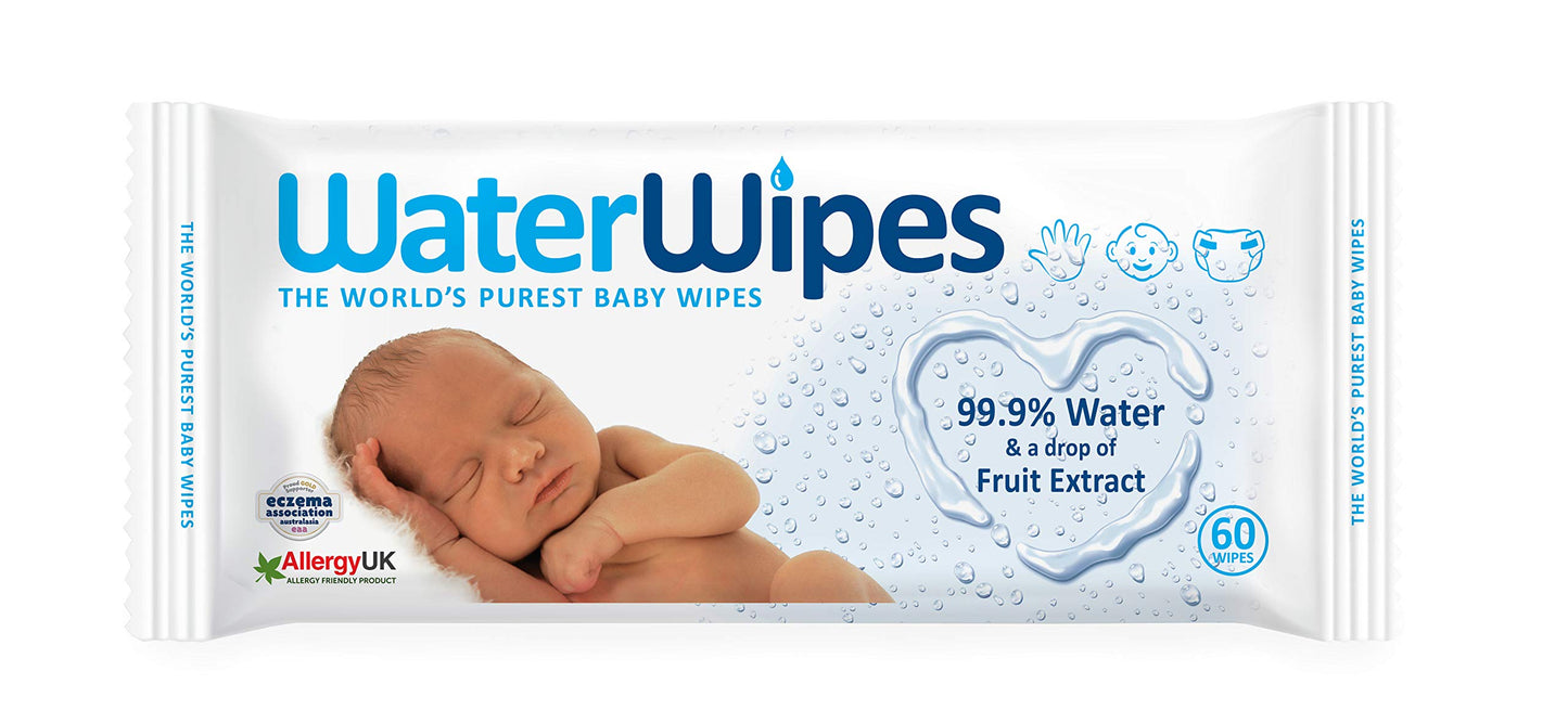 Waterwipes, Baby Wipes Pack Of 60 Wipes, White