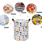 Duyiy Round Dog Pattern Laundry Hamper Laundry Basket Storage Basket Organizer Hamper Storage Bins For Clothes Toys Box Nursery
