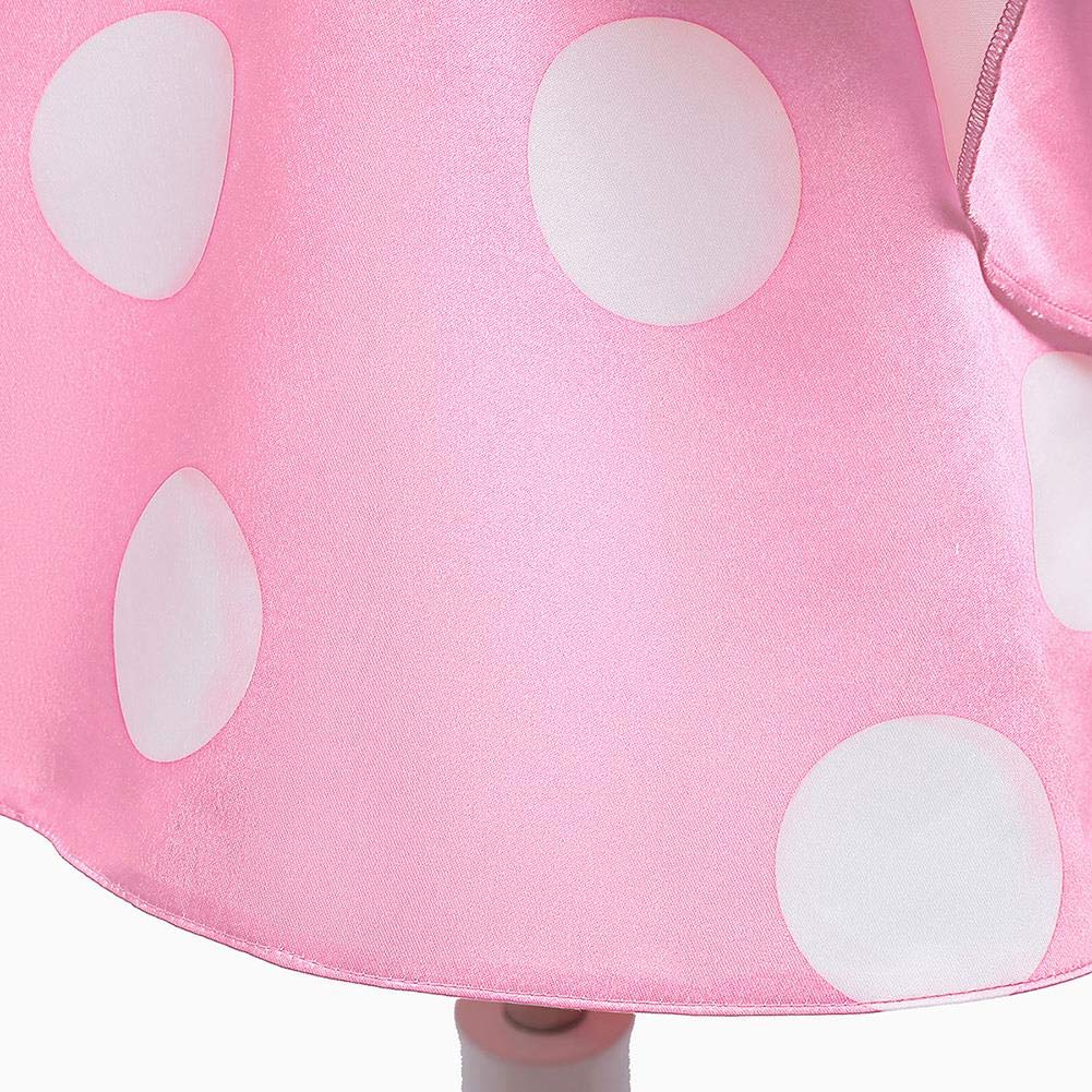 Girls Polka Dot Halloween Christmas Princess Party Cosplay Pageant Fancy Costume Tutu Birthday Dress Up+ Mouse Ears Headband Vac