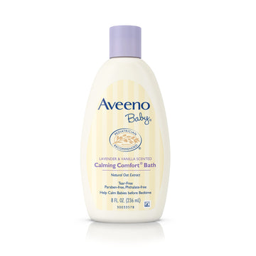 Aveeno Baby Calming Comfort Bath Wash, Tear Free, Lavender & Vanilla, 8 Fl. Oz. (Pack Of 6)