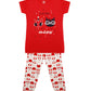 MIST N FOGG Girls Nightwear/Top Pyjama Set,Red(45 Years)