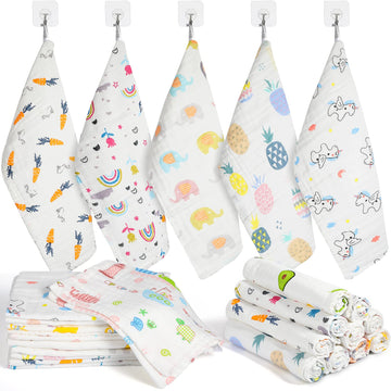 10 Pack Muslin Baby Burp Cloth 20 x 10 6 Layer Soft Absorbent Newborn Rags Towel for Baby Shower Boys Girls Machine Washable