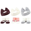 Hudson Baby Baby Girls' Headband And Socks Giftset, Burgundy Gray, One Size