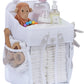 CRADLE STAR Hanging Diaper Caddy Baby Organizer - Diaper Caddy Organizer Baby Essentials for Newborn Nursery - Holds 50+ Diapers