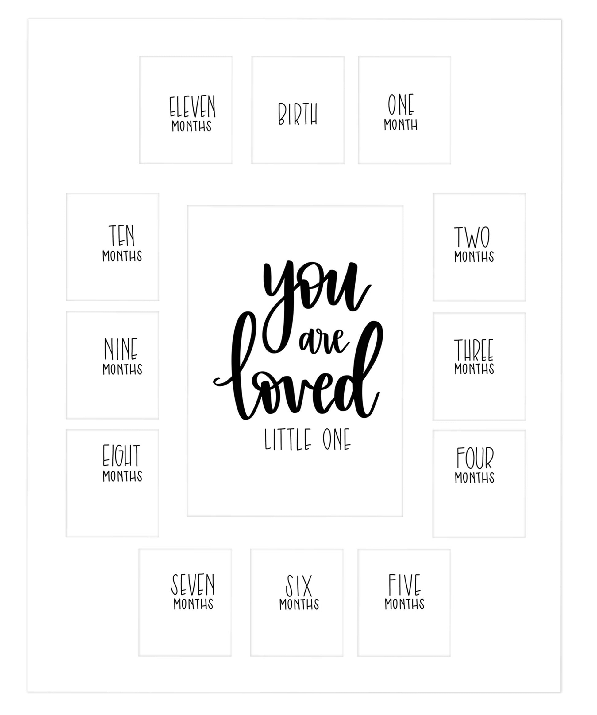 All Things For Mom First Year Picture Mat With Verse You Are Loved Little One    On A White Mat (11    X 14   ) - Mat Only No Fr