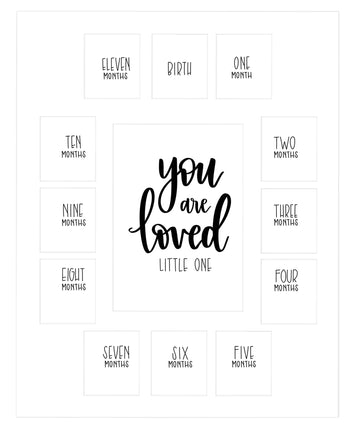 All Things For Mom First Year Picture Mat With Verse You Are Loved Little One    On A White Mat (11    X 14   ) - Mat Only No Fr
