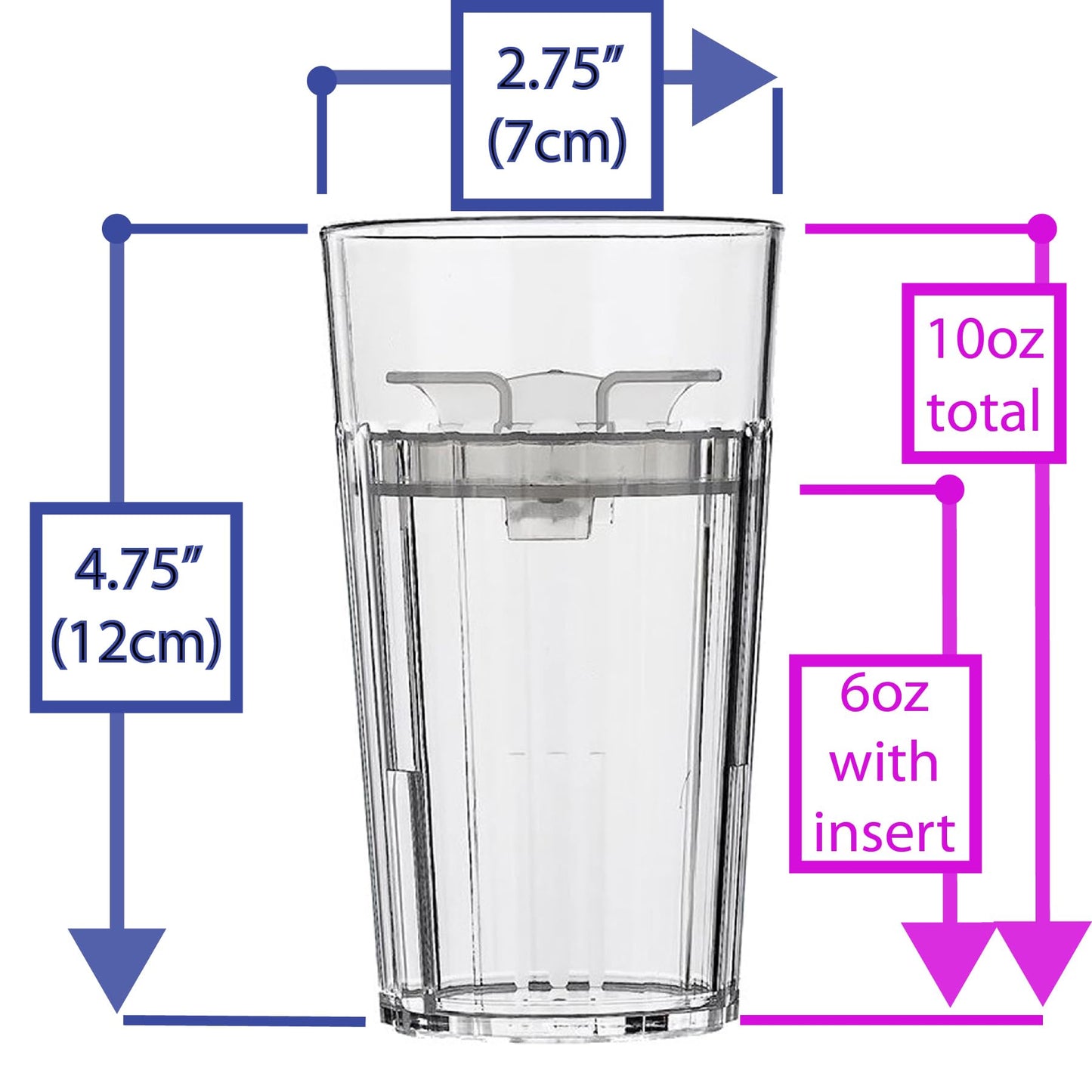 Reflo Smart Cup (Red & Clear 4-Pack) Open Training Cup, Toddler Cup, No Suction 6Oz, 360 Control-Flow, Usa Made Premium High-Imp