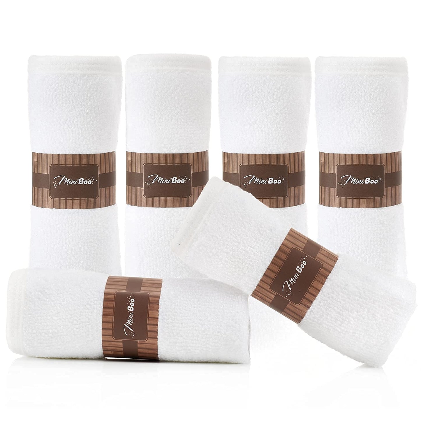 Miniboo Premium Baby Washcloths For Sensitive Skin - Extra Soft And Absorbent Rayon From Bamboo Face Cloths And Newborn Bath Fac