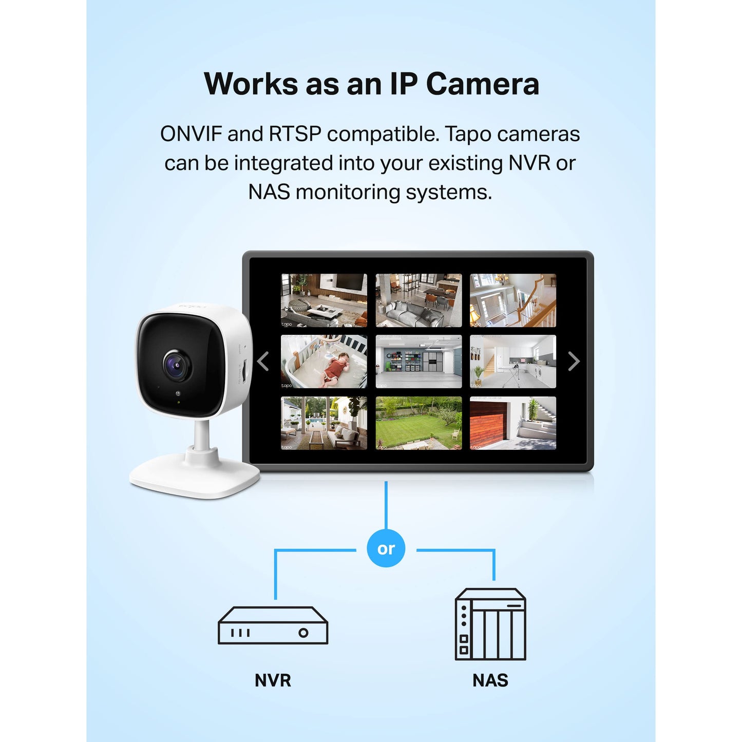 Tp-Link Tapo 2K Security Camera For Baby Monitor, Dog Camera W/Motion Detection, 2-Way Audio Siren, Night Vision, Cloud & Sd Car