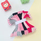 Jakidar 12 Pairs Baby Socks Cotton Crew Toddler Socks Grips Non Slip Bottom Kids Socks, Pink 2-4T