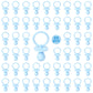 50 Pacifiers For Baby Shower Game Boy, 2.75 Plastic Pacifiers Baby Shower Game, Bulk Baby Shower Pacifiers For Gender Reveal Bab