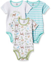 Touched By Nature Unisex Baby Organic Cotton Bodysuits, Forest, 9-12 Months