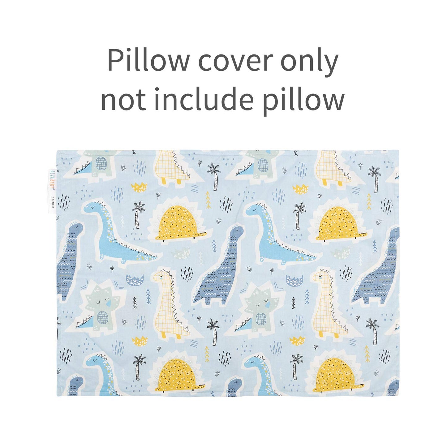 Alvababy Toddler Pillowcases, Fits 14X19 In Kids Pillow, 2 Pack Organic Cotton Baby Pillow Cover Envelope Kids Pillowcases For B