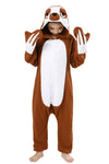 Canasour Kids Sloth Onesie Halloween Cosplay Costume Girls Animal Unisex Outfuit One Piece Hooded Soft Pajamas Coffee Party 10-1