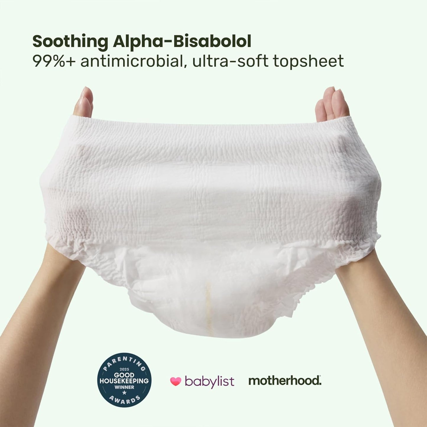 Parasol Clear+Dry Natural Disposable Diaper Pants, Size 4 (2T-3T), 96 Count | RashShield Protection and Active 360 Comfort Wrap, Hypoallergenic Training Diapers
