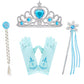 Esvaiy Girls Princess Elsa Dress Costume - Luxury Sequin Halloween Birthday Party Dress Up Kids 3T 4T 5T 6T 7T 8T (4-5 Years, Bl