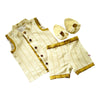 Picksparrow Baby Boy Kerala Cotton JhablaShorts With Booties Set (KasavuStripes, 612 Months), Beige