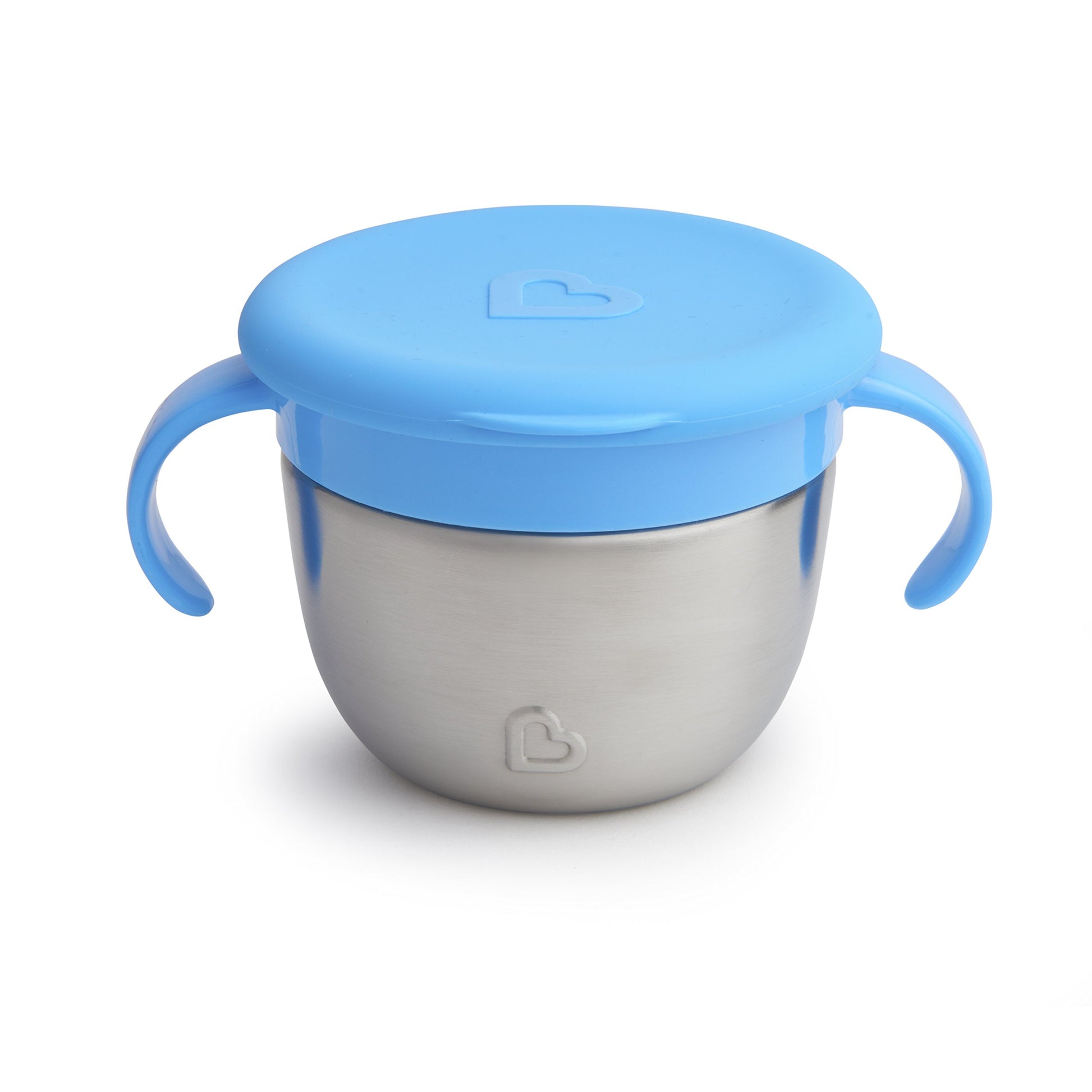 Munchkin? Snack+? Stainless Steel Snack Catcher Cup With Lid, 9 Ounce, Blue, 1 Pack
