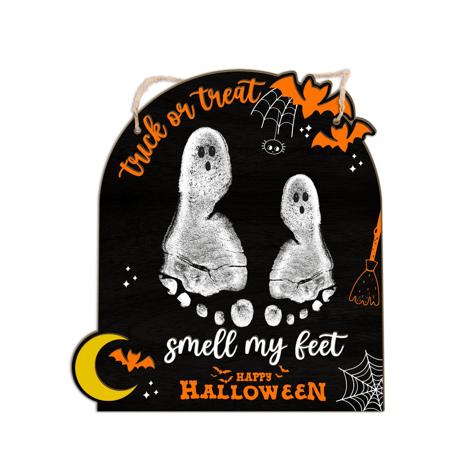 DIY Happy Halloween Signs, Baby First Halloween Gifts for Babies, Kids Halloween Crafts, Project Memory Keepsake Cute Trick or T