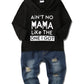 Yallet 4T 5T Toddler Baby Boy Clothes, 2Pcs Fall Winter Outfit Sets Long Sleeve Letter Hoodies Top+Ripped Denim Pants