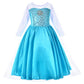 Party Chili Princess Costume For Girls Dress Up With Accessories Toddler Little Girls 3T 4T 3-4 Years 110 Sky Blue