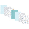 Hudson Baby Unisex Baby Flannel Burp Cloth 7Pk, Teal Elephant, One Size
