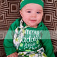 Bakjuno Baby Boys Girls Cute St Patrick'S Day Outfit Clover Pants With Hat (12-18 Months) Green