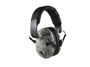 Banz Earmuffs Hearing Protection - Premium Kids Ear Muffs - Block Noise (Grey Doodle)