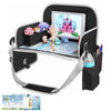 MENZOKE Kids Travel Tray for Toddler Car Seat, Toddler Gift for Boy Activities with Dry Erase Board & iPad Holder Stand, Road Tr
