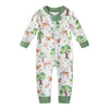 Owlivia Organic Cotton Baby Boy Girl Zip Up Sleep N Play, Footless, Long Sleeve(3-6 Months, Forest Deer)