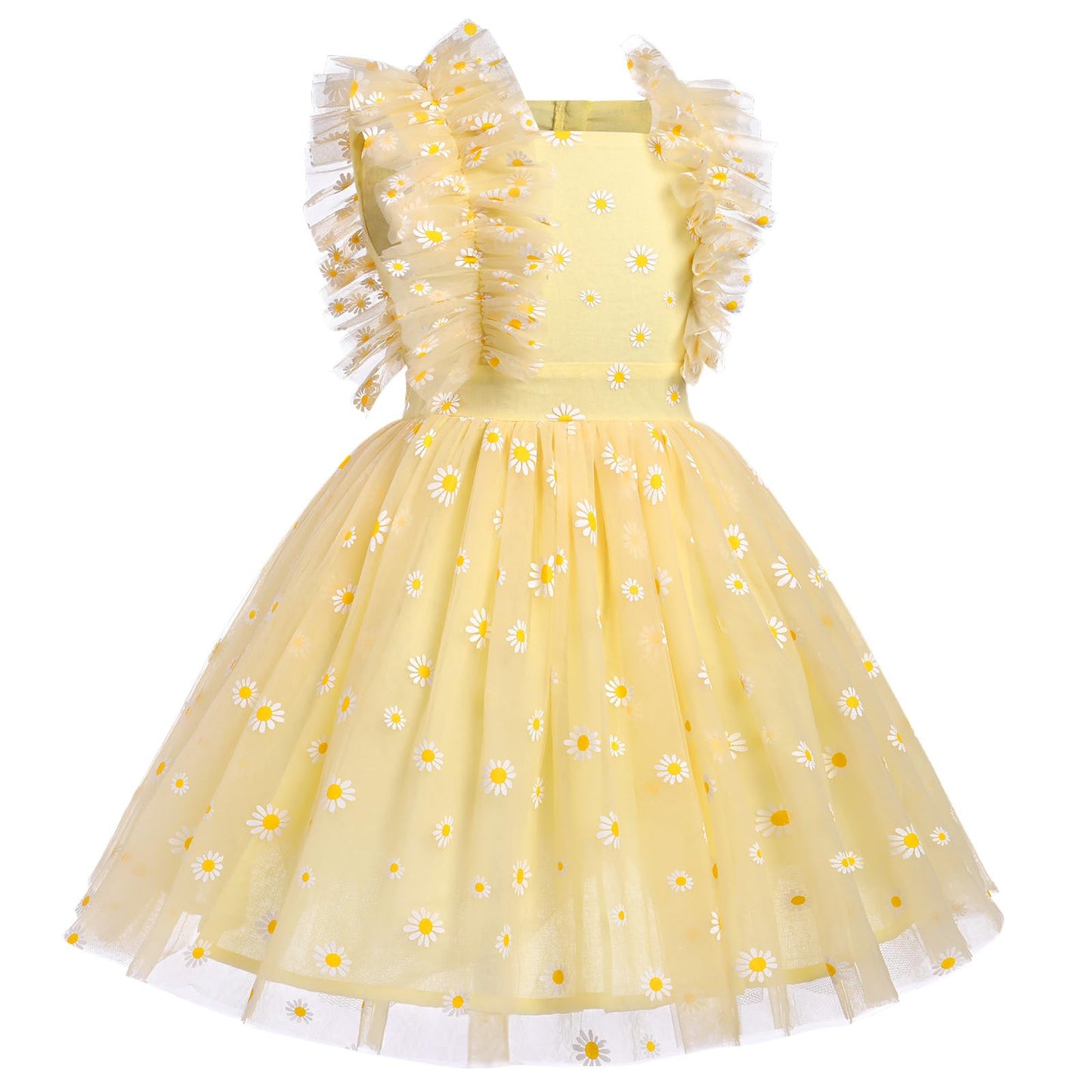 Gifts For One Year Old Girl, Princess Tutu Toddler Birthday Dress Infant Ruffled Flower Embroidered Special Occasion Photoshoot