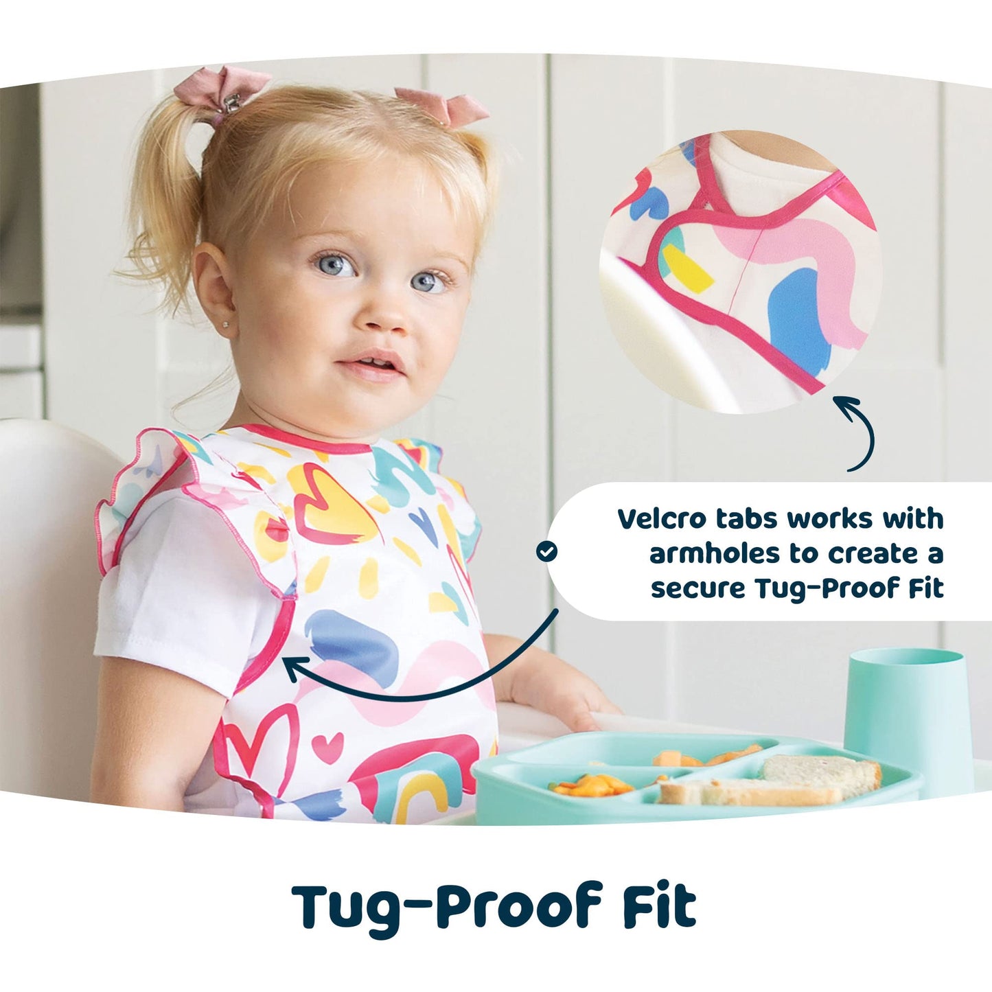 Tiny Twinkle Baby Food Bibs, Mess Proof, Waterproof, Machine Washable, Pvc, Bpa & Phthalate Free - Great Travel Apron For Baby E