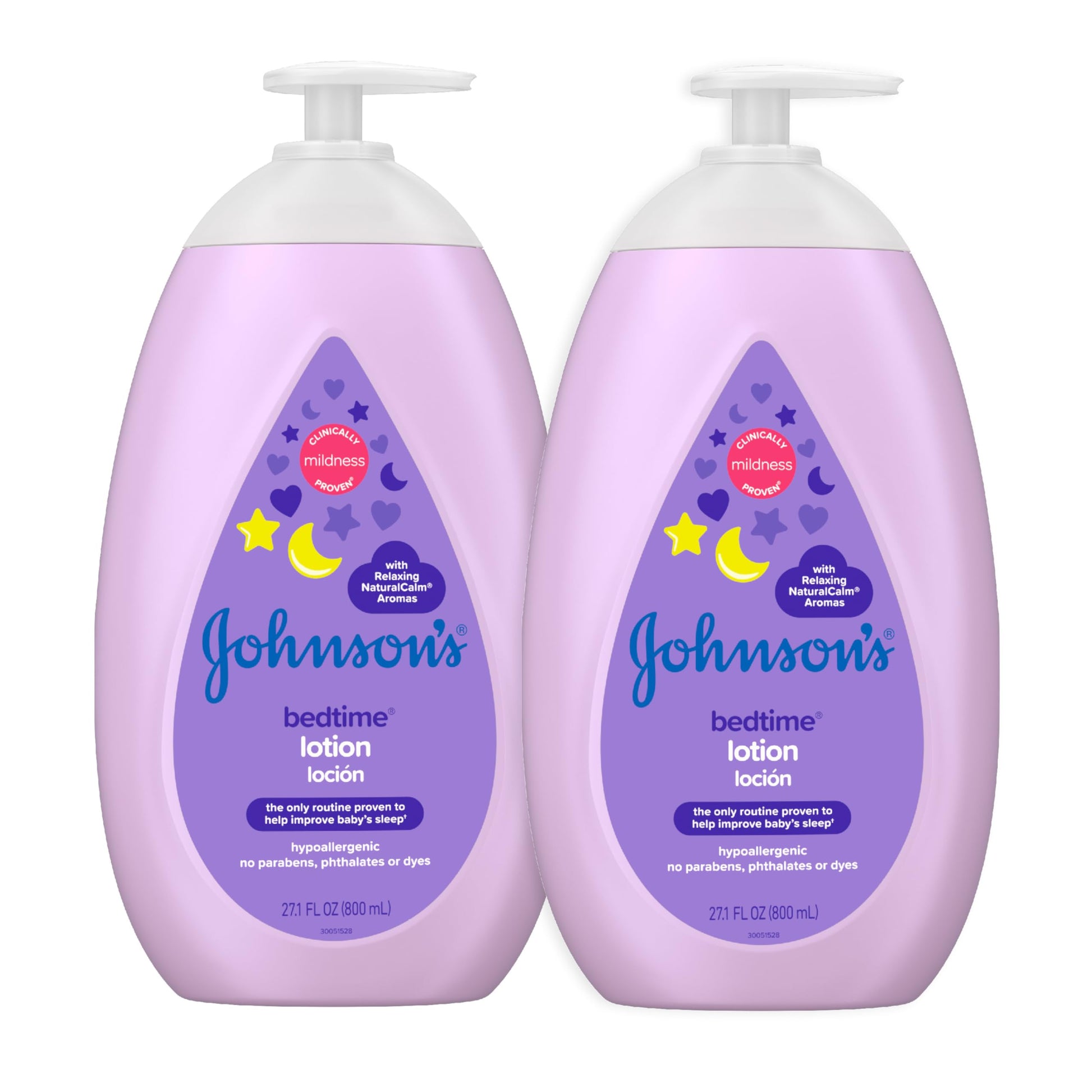 Johnson'S Moisturizing Bedtime Baby Lotion With Coconut Oil & Naturalcalm Aromas To Help Relax Baby, Mild, Hypoallergenic & Para