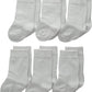 Jefferies Socks Unisex Baby Newborn Seamless Cotton Knee High Socks 6 Pair Pack, White, Newborn