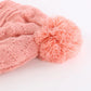Connectyle Toddler Infant Baby Knit Beanies Cap Earflap Knit Kids Hat Fleece Warm Winter Hat S Pink
