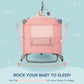 Harppa Pack And Play 5 In 1, Portable Baby Playard For Travel, Baby Bassinet Bedside Sleeper With Mattress, Rolling Bassinet For