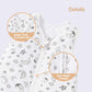 Mosebears Sleep Sack Baby Winter Wearable Blanket with 2-Way Zipper,2.5 TOG Cotton Sleep Sack Unisex (White Star, 6-12 Months)