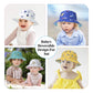 Lapi.Zapi Baby Sun Hat Print Pattern Reversible Kids Boy Girls Hat Upf 50+ Sun Protection Beach Bucket Hat Wide Brim (0-6 Months