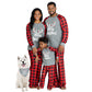 Iffei Matching Family Pajamas Sets Christmas Pj 'S With Letter And Plaid Printed Long Sleeve Tee And Bottom Loungewear 3-6M Grey