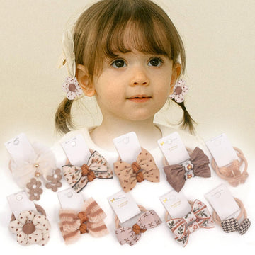 Bianhuan Boutique Hair Ties, 20 Pcs (10Pairs) Hair Accessories With Bows, 1.2 Inch Hair Ties For Baby Girls, Toddler Hair Bows,